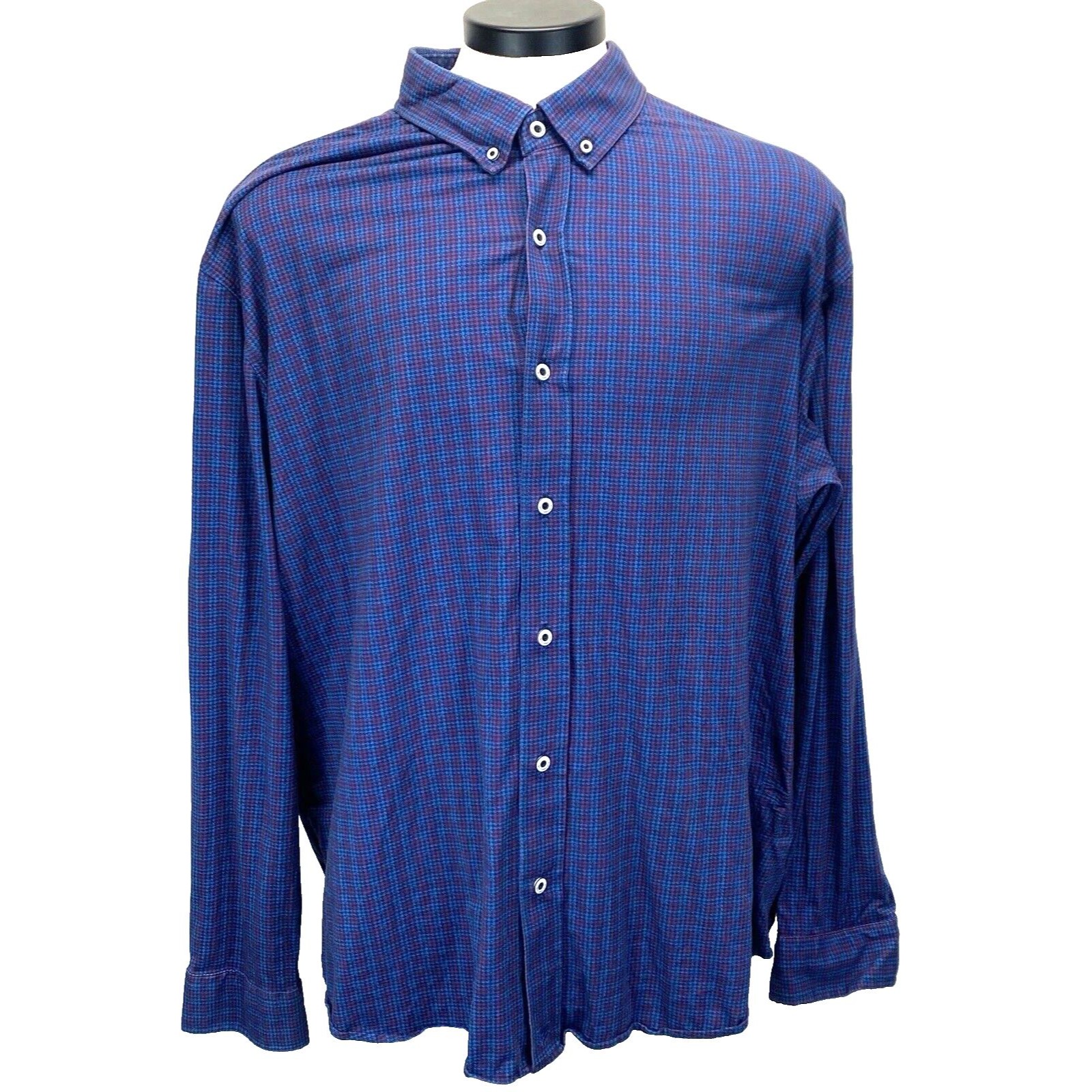 Buttercloth Dress Shirt 3xl Long Sleeve Blue Flip Cuff Regular Fit Casual Career
